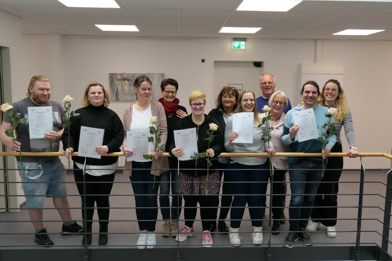 Gruppenfoto vom Abschluss Projekt PASS